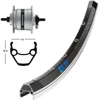 Exal Zx19 Dynamo Shimano Dh3n31 26´´ Voorwiel