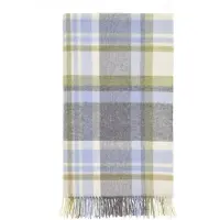 Bronte by moon Plaid Portree Grijs Lichtblauw - Merino lamswol - 140x185 - Bronte by Moon Scotland
