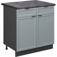 Vicco Fame-Line Keukenonderkast – 80 cm, WB Antraciet Licht blauw-grijs