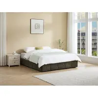 Vente-unique Bedbodem met opbergruimte 160 x 200 cm in bouclé stof - Groen - NULOX van YSMÉE