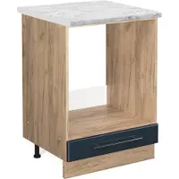 Vicco Fame-Line Keukenkasten – 60 cm, WB Marmer Donkerblauw hoogglans
