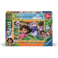Ravensburger puzzel Dora the Explorer We can do it! - Legpuzzel - 2x12 stukjes