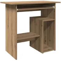 vidaXL Bureau, ambachtelijk eikenfineer, 80x45x74 cm, houtvezel