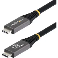 StarTech.com 1,5m USB4 Kabel, 80Gbps, USB-IF Gecertificeerde USB-C Kabel, 240W PD, 8K 120Hz/4K 240Hz, DP2.1, DP80, Thunderbolt 4 Compatibel, USB Type-C Kabel