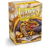 Dragon Shield – Standard Size Card Sleeves Gold Matte 100x