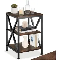 TecTake - Bijzettafel Nottingham industrial dark - nachtkastje - 404263
