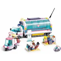 Sluban Metropolis Mobiele Ziekenwagen bouwspeelgoed kinderen vanaf 6 jaar – Constructiespeelgoed modelbouw noodhulp voertuig – bouwdoos met 477 bouwstenen en 5 minifiguren – M38-B1215