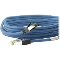 Pro RJ45 CAT 6A 500 MHz patchkabel met CAT 8.1 S/FTP kernkabel, halogeenvrij kabelomhulsel, AWG 24, blauw, 7,5 meter