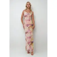 Hiccups for Kids Geprinte Bodycon Maxi Tulle Jurk