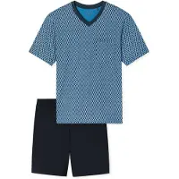 Schiesser Pyjama kort 'Comfort Nightwear' blauw / navy