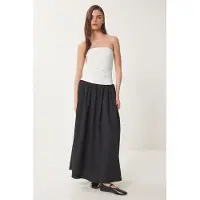 Happiness İstanbul Kleurgeblokte Strapless Maxi-jurk