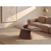 Vente-unique Salontafel met notenfineer - Donker naturel - ANTELADA