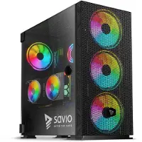 Savio PC Case Raptor X1 ARGB Glass/Mesh Black