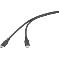 Renkforce RF-6830438 USB-kabel USB 4.0 USB-C stekker 1.00 m Zwart