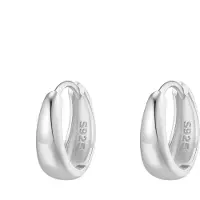 Hey Happiness Oorbellen 'Dome' zilver