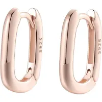 Hey Happiness Oorbellen 'Ellipse' rose-goud