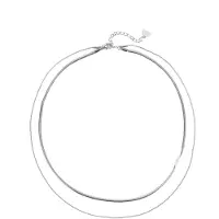 Hey Happiness Ketting 'Duo Shine' zilver