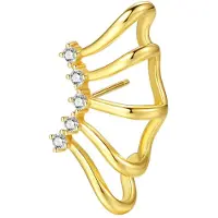 Hey Happiness Oorbellen 'Wrap Wing' goud