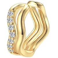 Hey Happiness Oorbellen 'Flow Cuff' goud