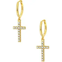 Hey Happiness Oorbellen 'Kreuz' goud