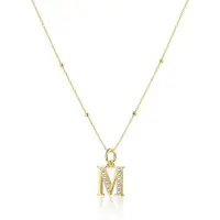 Hey Happiness Ketting 'Letter M' goud
