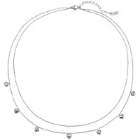 Hey Happiness Ketting 'Heart Layers' zilver
