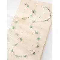 Hey Happiness Ketting 'Green Aura' zilver