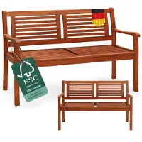 Casaria Tuinbank - Eucalyptushout 120x60x90cm - FSC-gecertificeerd
