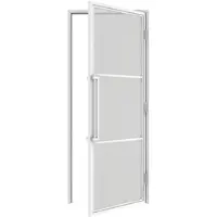 Inova Complete Glazen Binnendeur Met Kozijn 90x201cm - Transparant - Wit - Rechts