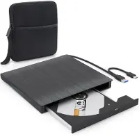Strex SP299 - Externe DVD Speler - USB 3.0 - Plug & Play - Zwart - Met Hoes