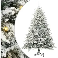 vidaXL Kunstmatige Voorverlichte Kerstboom met Ballenset Groen 240 cm