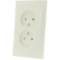 Berker S1 Inbouw Stopcontact - 2-voudig - Crème