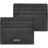HUGO BOSS Leren Kaarthouder Classic Grained Card Holder Black Zwart