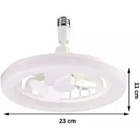 Other Plafondventilator met LED Verlichting - 3 Snelheden - 360° Roterend - Met afstandsbediening - Wit