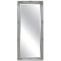 Vente-unique Spiegel met lijst ELVIRE - Eucalyptushout - 60 x 140 cm - Kleur: zilver