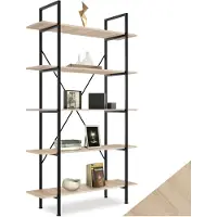 TecTake - Wandkast Glasgow industrieel lichtbruin - 106 x 34,5 x 179,5 cm – 404151