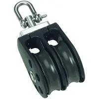 Barton Marine Double Swivel Pulley 370kg 8 Mm Zilver 35 x 98 mm