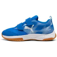 Puma Varion 3 V junior imitatieleren voetbalschoenen - blauw Jongens/Meisjes Imitatieleer - maat 34