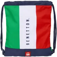 Benetton Rugtas met Koordjes Benetton Flag Marineblauw 35 x 40 x 1 cm