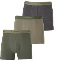 O'Neill Heren boxershorts trunks effen 3-pack groen/zwart