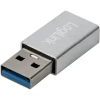 Logilink AU0056 Adapter, USB 3.2 Gen1 Type-C (USB-A/M) naar USB-C/V, zilver