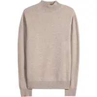 GOBI Cashmere Trui 'Men's Timeless Mock Neck Cashmere Sweater' taupe