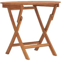 vidaXL Tuintafel inklapbaar Ø 85x75 cm massief teakhout