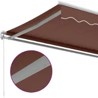 vidaXL Luifel handmatig uittrekbaar 450x350 cm bruin