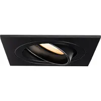 LedLoket LED ondiepe Inbouwspot 6W | Dimbaar | 80mm | Zwart | vierkant