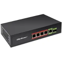 Qoltec - Netwerkswitch - 65W - 1000 Mb - PoE Ondersteuning