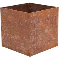 Esschert Design Vierkante plantenbak van Cortenstaal 40x40x40