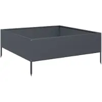 vidaXL Plantenbak verhoogd 100x100x41 cm staal antracietkleurig