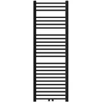 LuxeBath Badkamerradiator Sahara 500x1500 mm zwart recht met wandthermostaatkraan