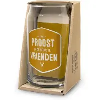 Miko Bierglas - Proost op de leukste vrienden - 14,2x8,5x8,3cm